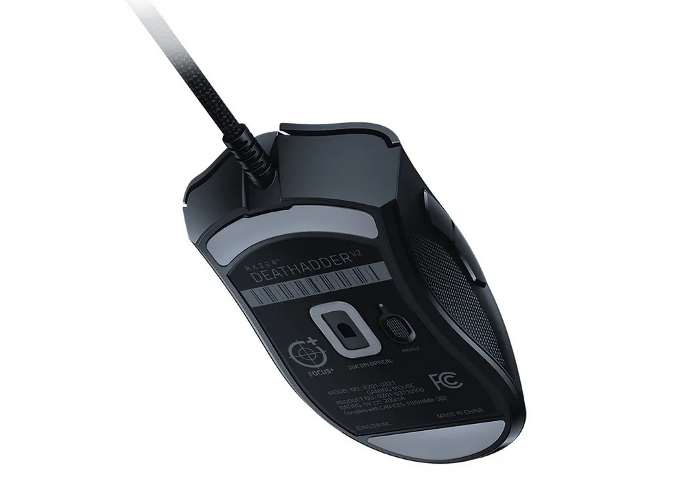Gaming Mouse Razer DeathAdder V2, 20к dpi, 8 buttons, 50G, 650IPS, Opt.SW, 82g, RGB, USB, Black
