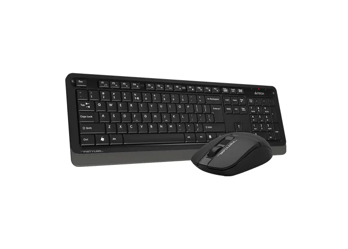 Wireless Keyboard & Mouse A4Tech FG1012S, Fn Keys, Splash Proof, Silent Mouse, 1xAA/1xAA, Black