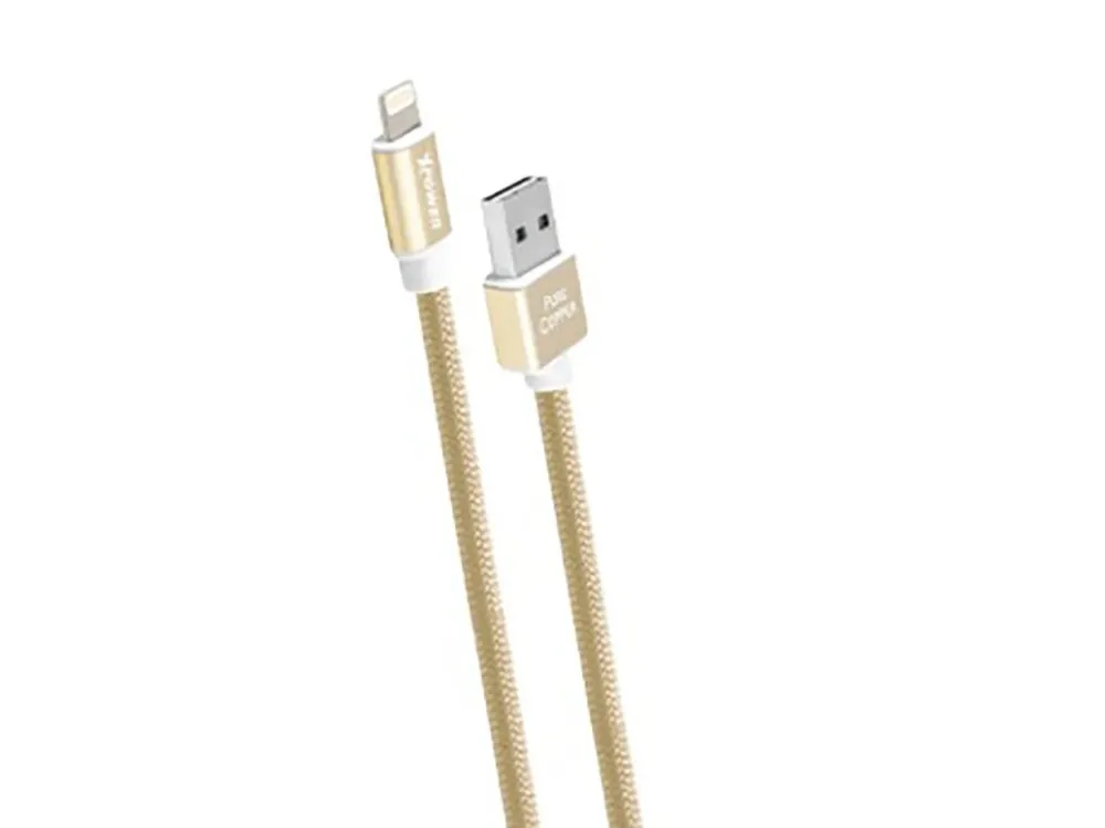 Cablu încărcare și sincronizare Xpower Lightning Cable, Metal, USB Type-A/micro-USB, 1m, Auriu
