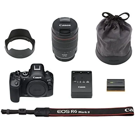Aparat Foto Mirrorless Canon EOS R6 MkII RF 24-105 L IS, Negru