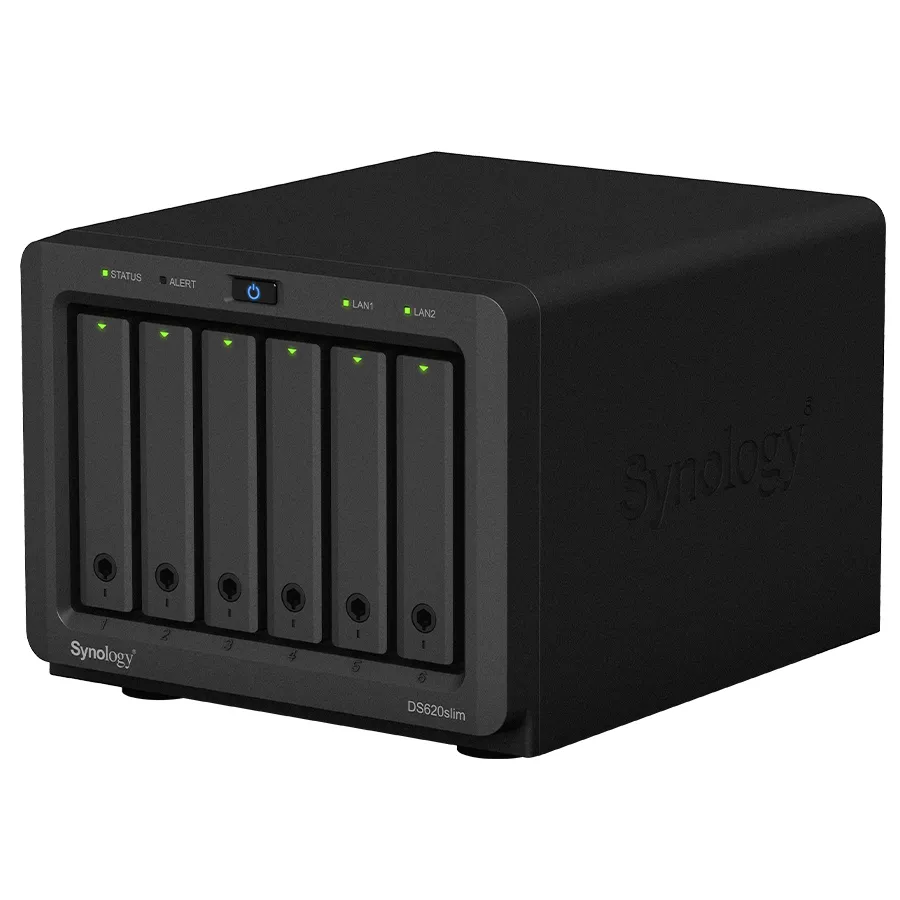 Сетевое хранилище SYNOLOGY DS620slim, Чёрный