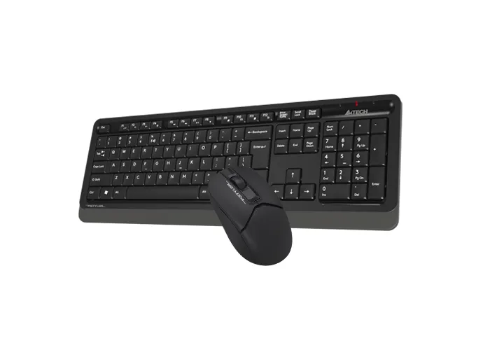 Wireless Keyboard & Mouse A4Tech FG1012S, Fn Keys, Splash Proof, Silent Mouse, 1xAA/1xAA, Black