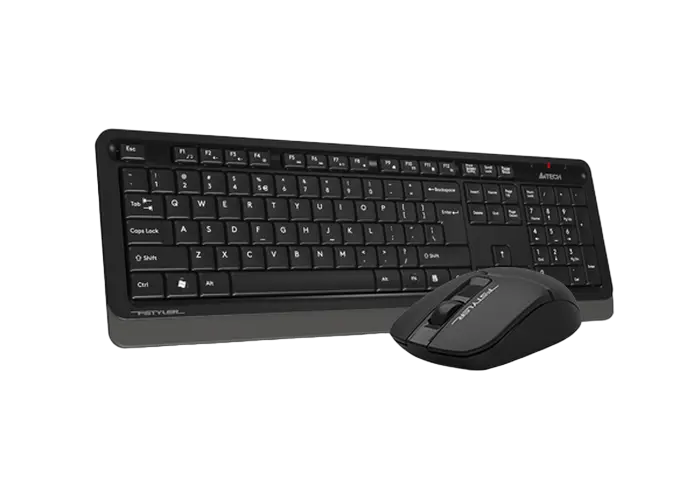 Wireless Keyboard & Mouse A4Tech FG1012S, Fn Keys, Splash Proof, Silent Mouse, 1xAA/1xAA, Black