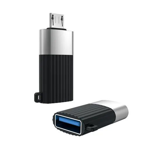 Adaptor USB XO NB149G, USB Type-A (F)/micro-USB, Negru