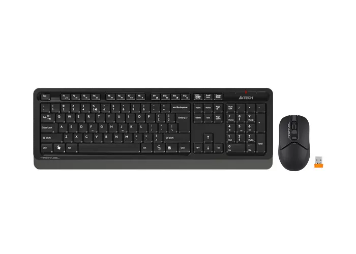 Wireless Keyboard & Mouse A4Tech FG1012S, Fn Keys, Splash Proof, Silent Mouse, 1xAA/1xAA, Black