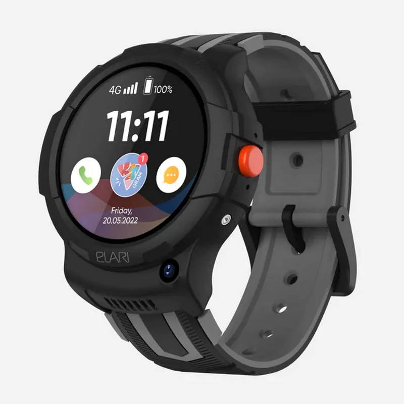 Ceas pentru copii Elari KidPhone 4G Wink, Negru