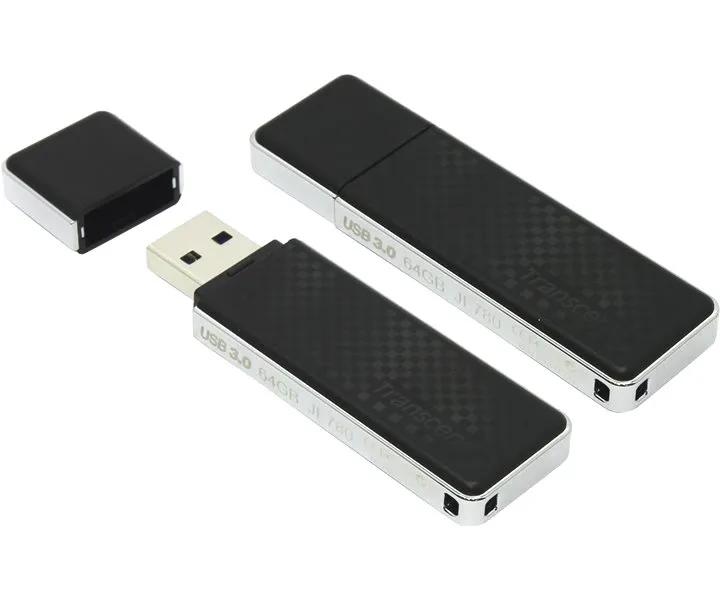 USB Flash накопитель Transcend JetFlash 780, 64Гб, Чёрный