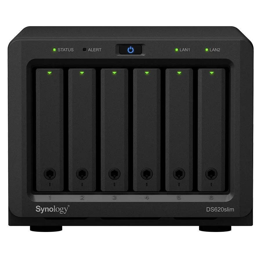 Сетевое хранилище SYNOLOGY DS620slim, Чёрный
