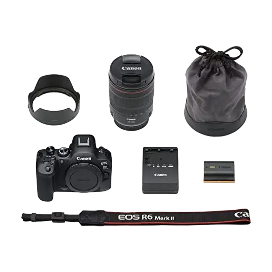 Aparat Foto Mirrorless Canon EOS R6 MkII RF 24-105 L IS, Negru