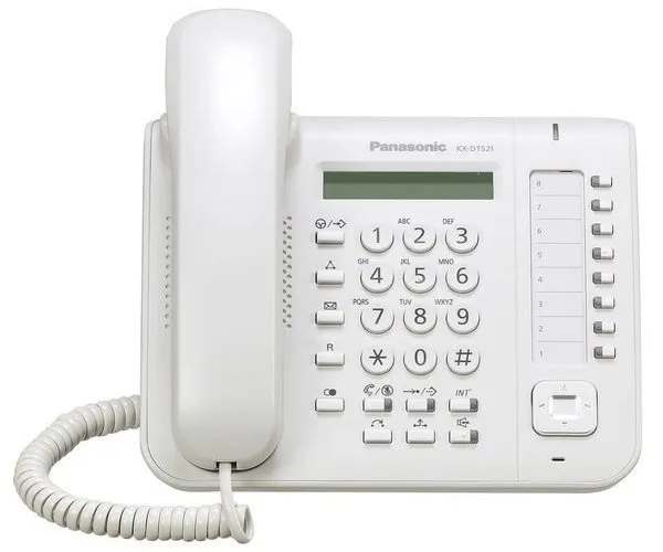 Telefon digital Panasonic KX-DT521RU, Alb