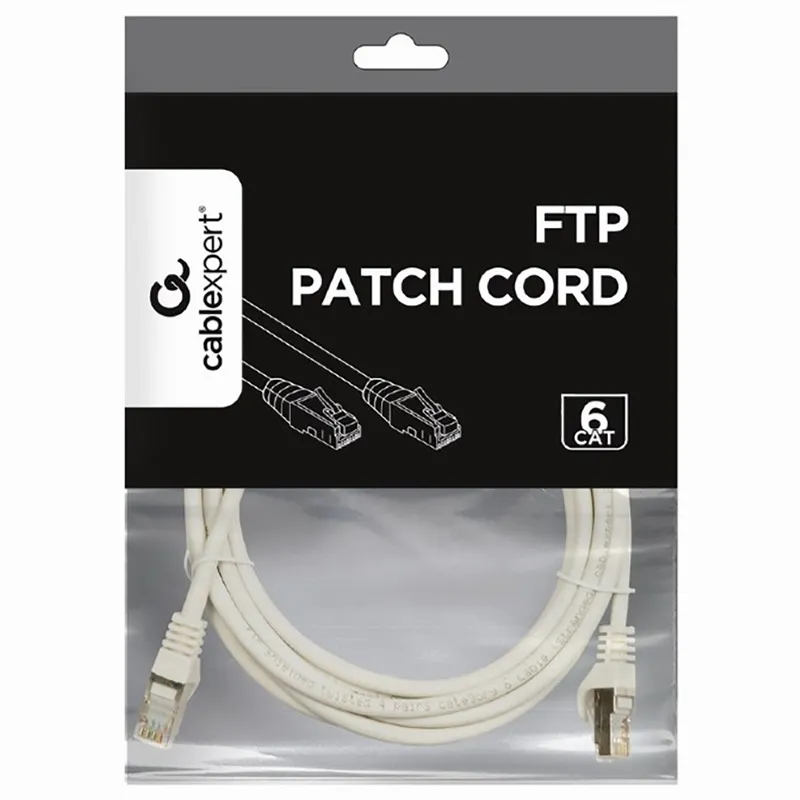Patch cord Cablexpert PP6-5M, Cat6 FTP , 5m, Gri