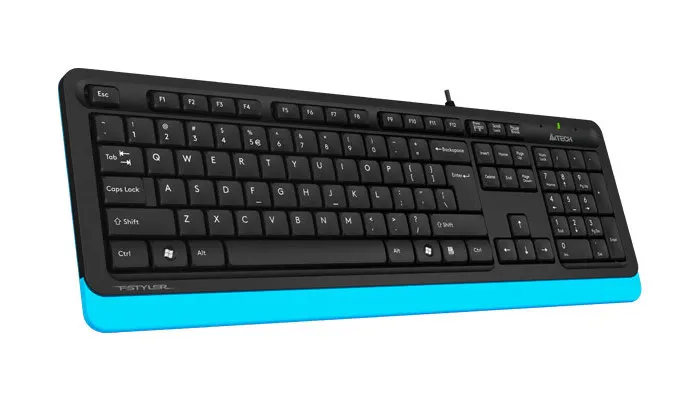 Клавиатура A4Tech FK10, Проводное, Черный/Синий