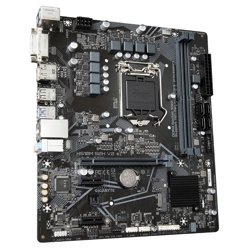 Материнская плата Gigabyte H510M S2H V2, LGA1200, Intel H510, Micro-ATX