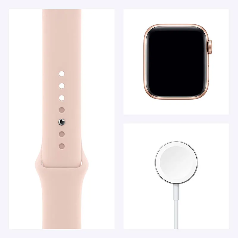 Ceas inteligent Apple Watch Series 6 GPS MG123, 40mm, Carcasă din aluminiu cu bandă sport Pink Sand