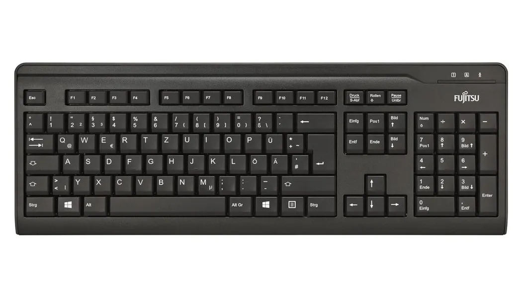 Клавиатура Fujitsu KB410, Проводное, Чёрный