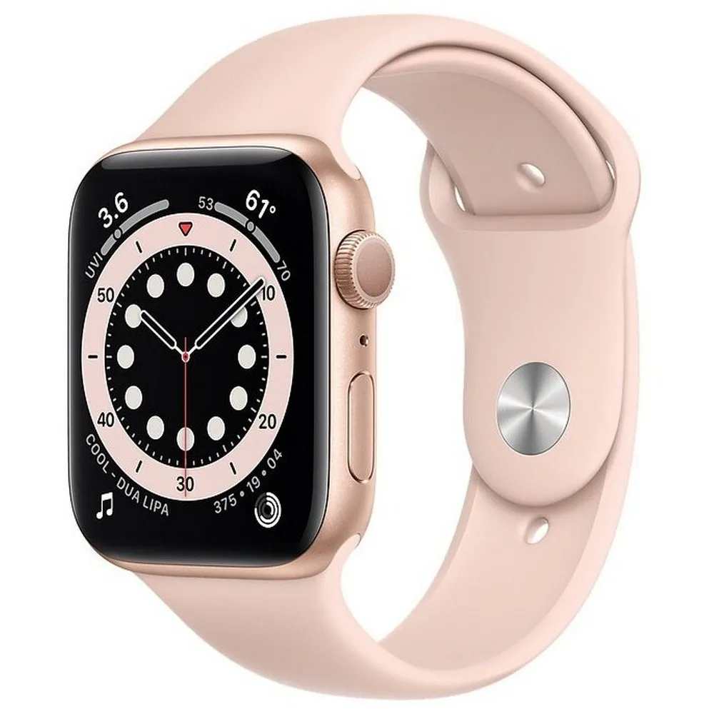 Ceas inteligent Apple Watch Series 6 GPS MG123, 40mm, Carcasă din aluminiu cu bandă sport Pink Sand