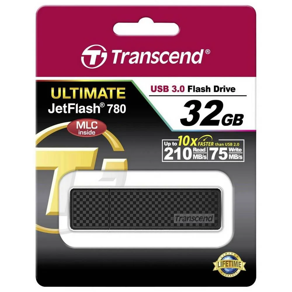 USB Flash накопитель Transcend JetFlash 780, 32Гб, Чёрный