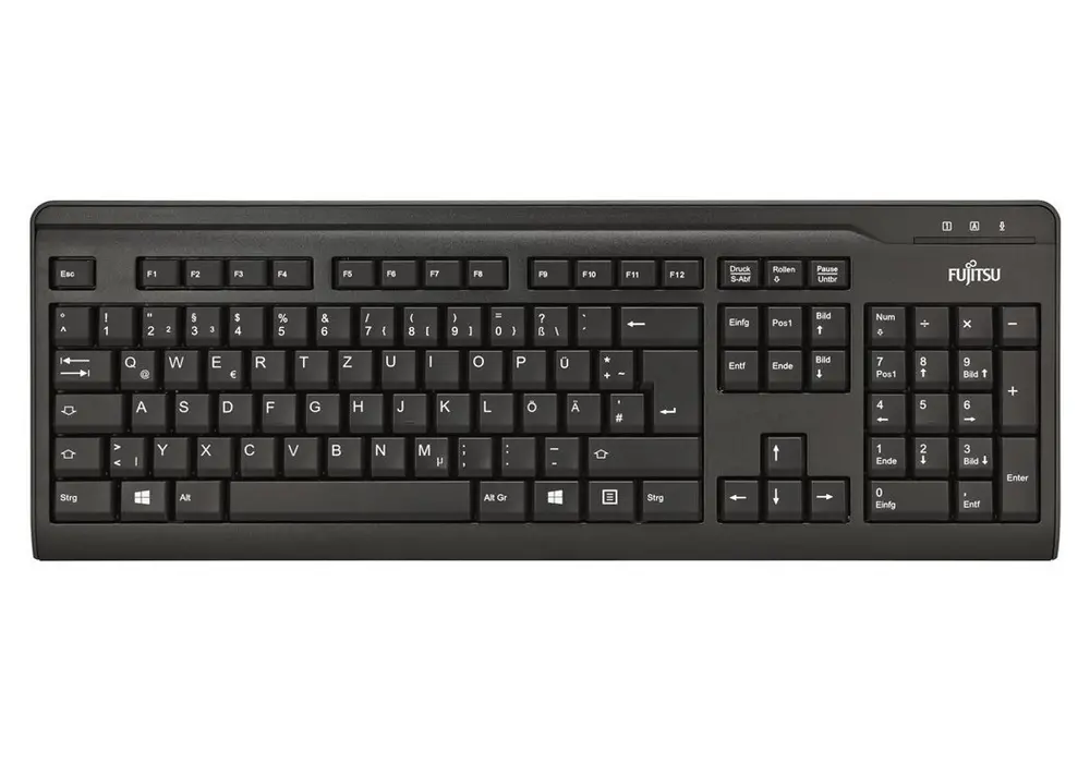 Клавиатура Fujitsu KB410, Проводное, Чёрный