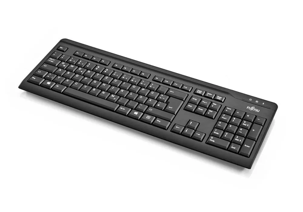 Клавиатура Fujitsu KB410, Проводное, Чёрный