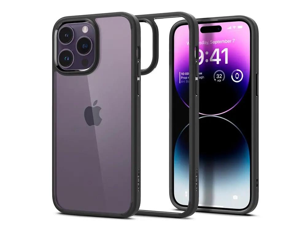 Spigen iPhone 14 Pro, Ultra Hybrid, Matte Black
