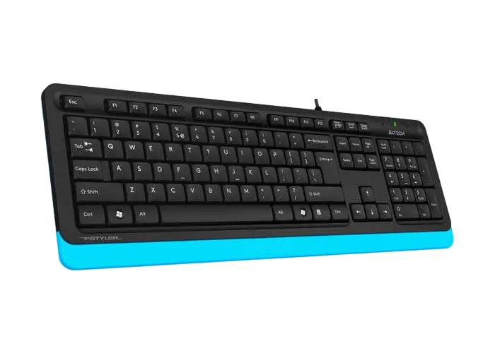 Клавиатура A4Tech FK10, Проводное, Черный/Синий