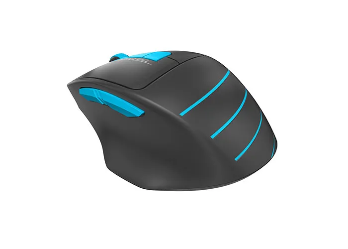 Wireless Mouse A4Tech FG30S Silent, 1000-2000 dpi, 6 buttons, Ergonomic, 1xAA, Grey/Blue