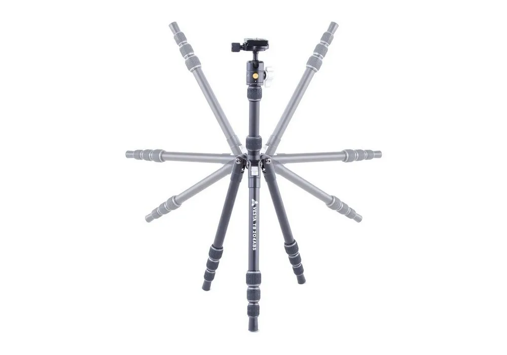 Tripied Foto-Video Vanguard VESTA TB 204ABS, Cap trepied de minge, Negru