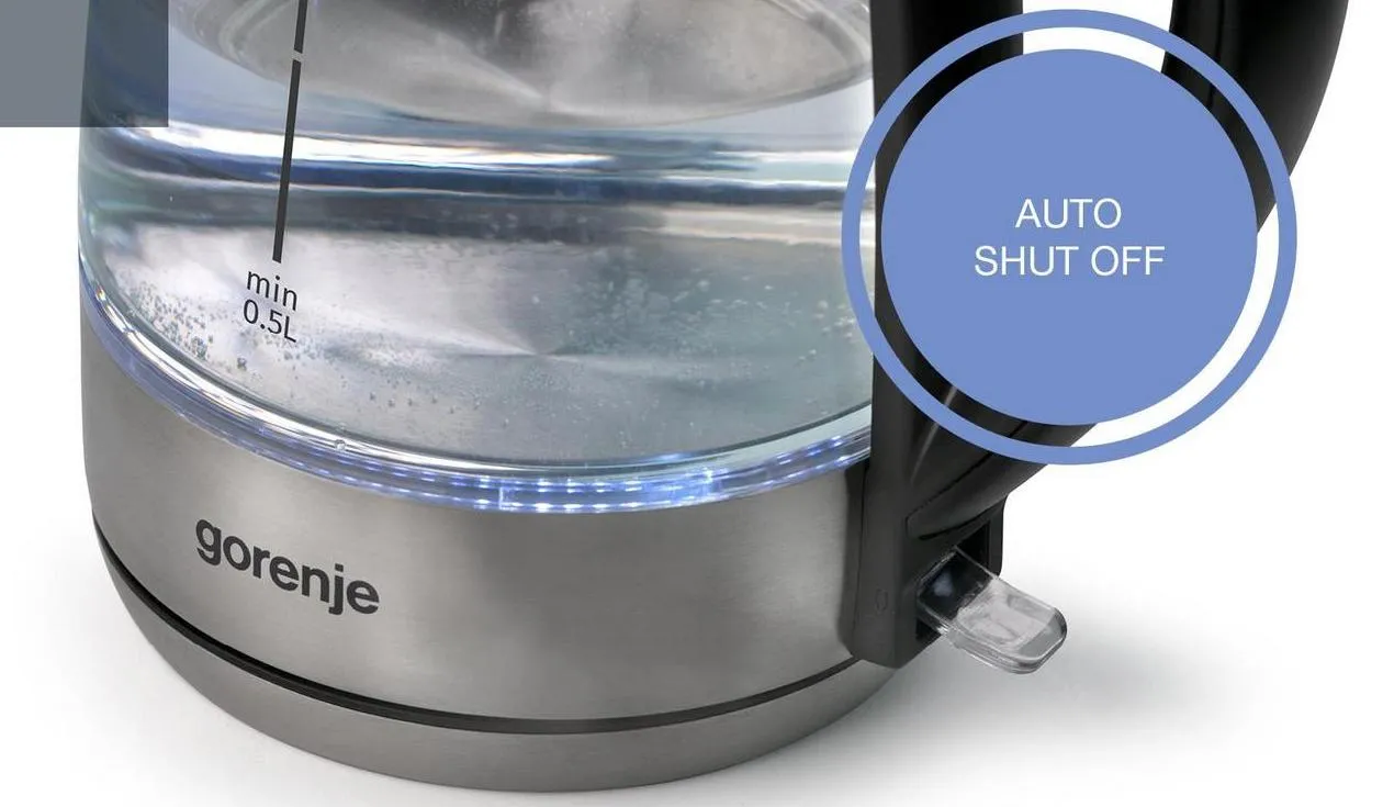 Fierbător electric Gorenje K17GE, Argintiu