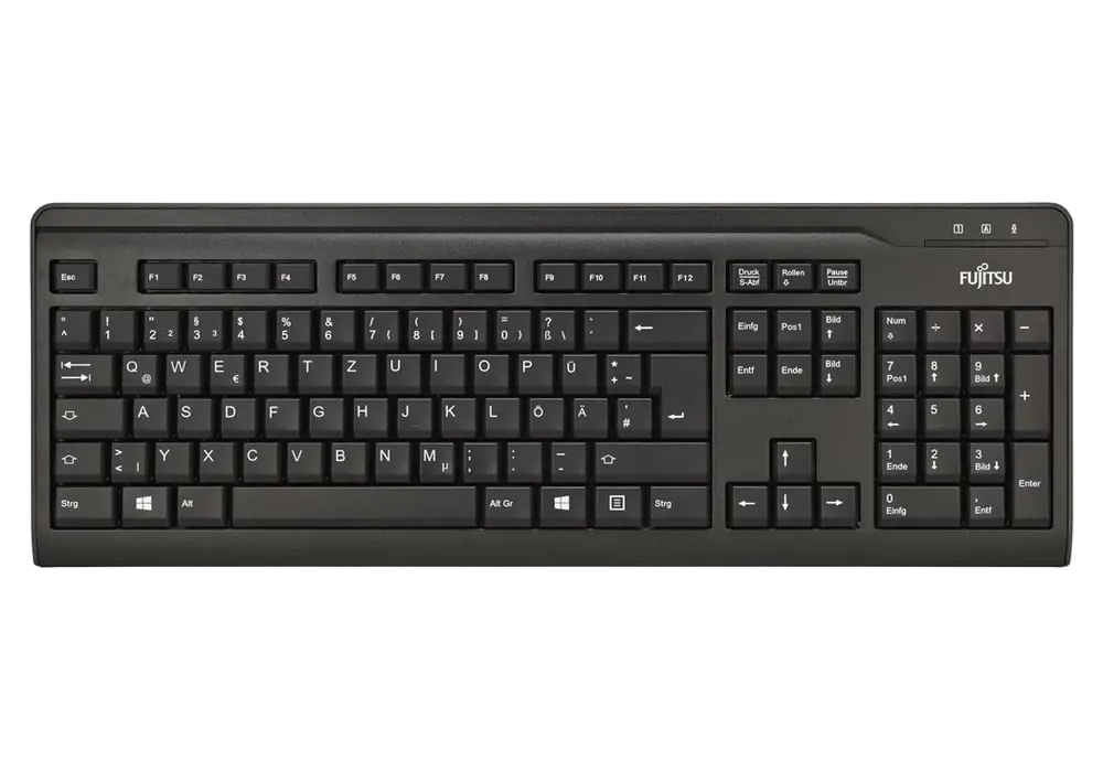 Клавиатура Fujitsu KB410, Проводное, Чёрный