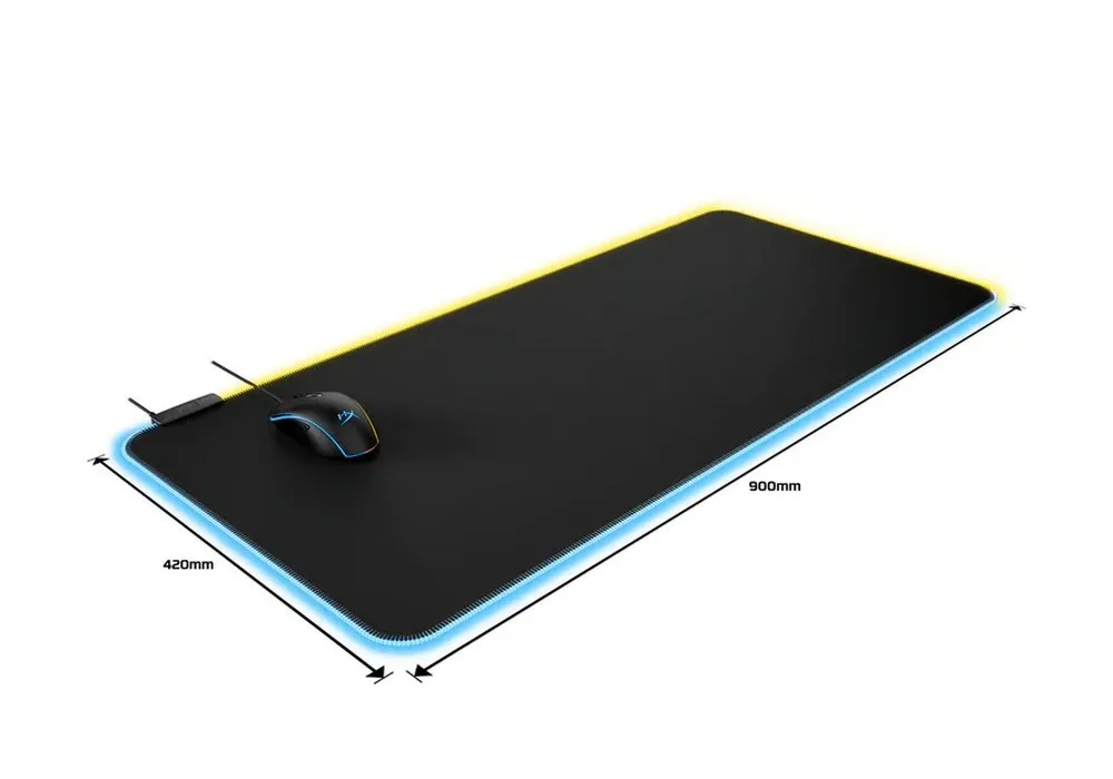 Gaming Mouse Pad  HyperX Pulsefire Mat RGB, 900 x 420 x 4mm, RGB lighting, anti-fray stitching
