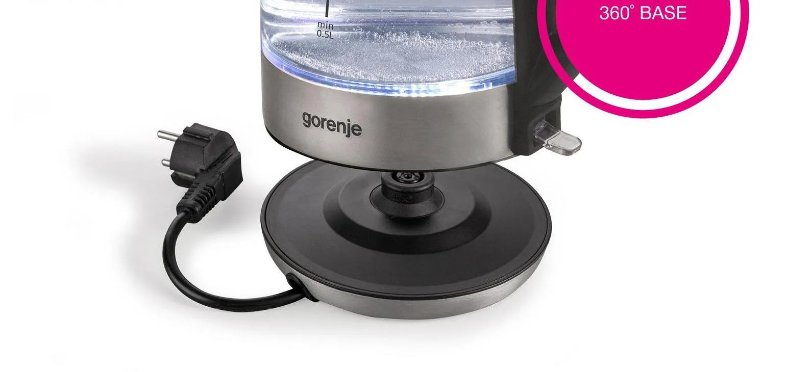 Fierbător electric Gorenje K17GE, Argintiu