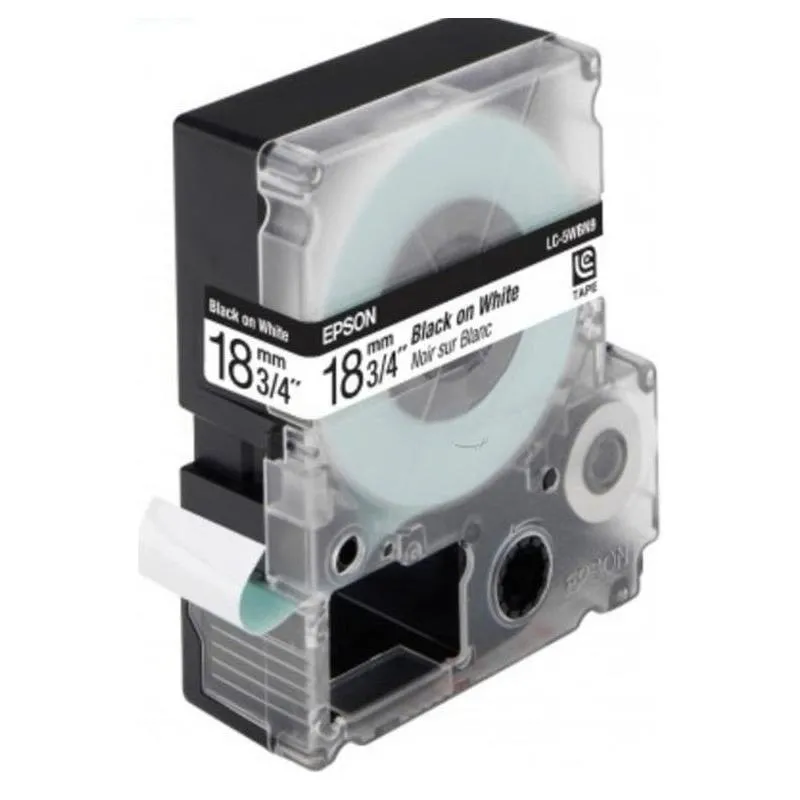 Cartuş de bandă Epson LK-5WBW, 18 mm x 9 m