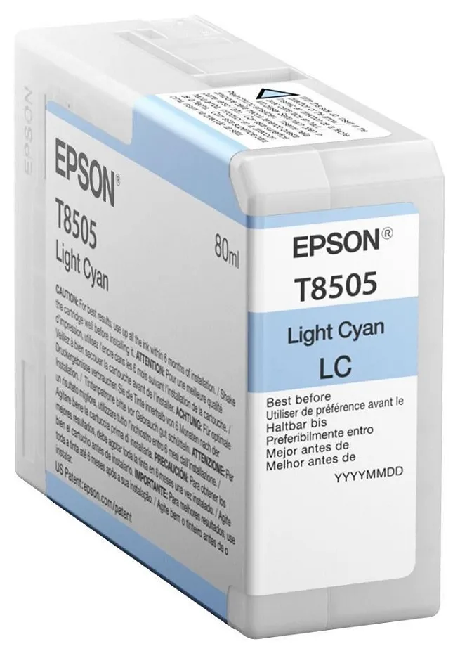 Cartuș de cerneală Epson T850 UltraChrome HD, 80ml, Albastru Deschis