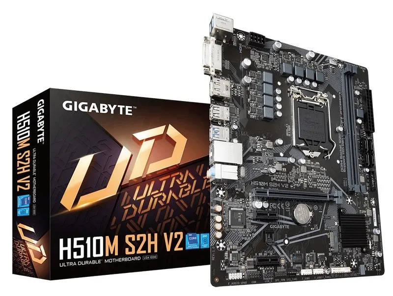 Материнская плата Gigabyte H510M S2H V2, LGA1200, Intel H510, Micro-ATX