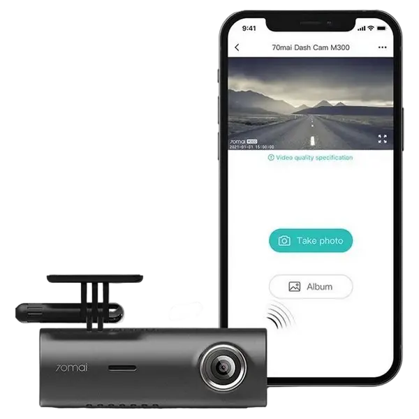 Cameră DVR frontală  70mai M300, 2304 x 1296, Gri