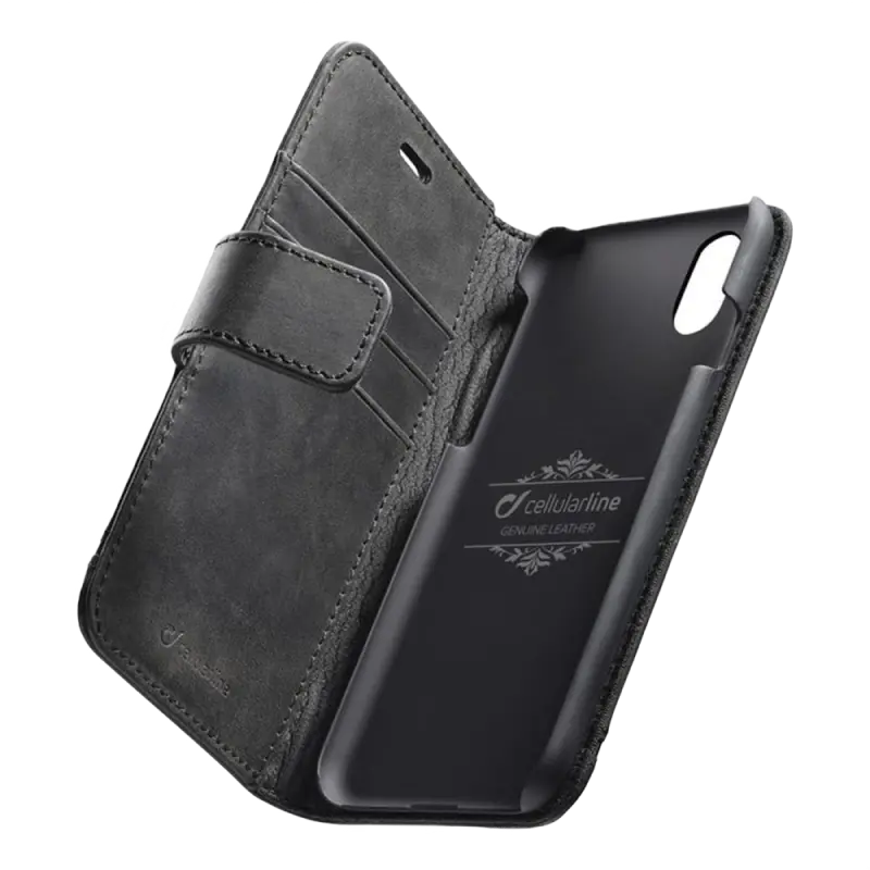 Чехол книжка Cellularline iPhone XS Max - Case, Чёрный