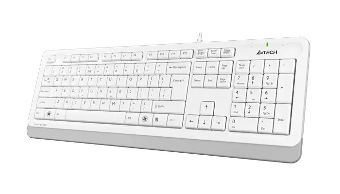 Клавиатура A4Tech FK10, Проводное, Белый/Серый