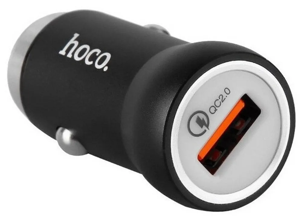 Incărcător auto Hoco Z4 Single USB charging adapter, QC2.0, 12W, Negru