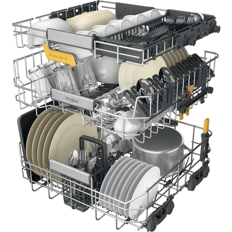Mașină de spălat vase Whirlpool W8I HP58 T, Negru