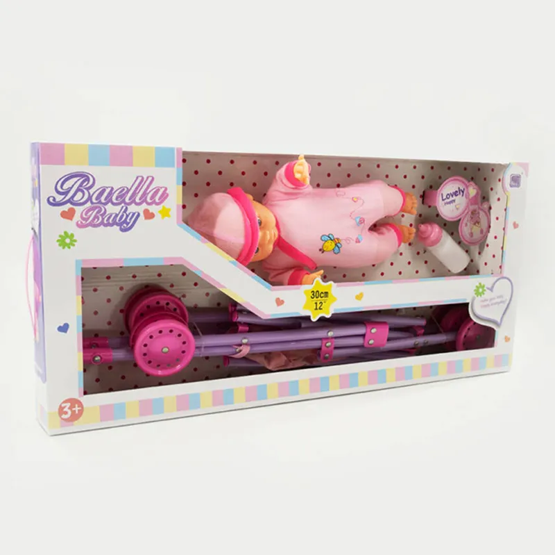 Papușă cu cărucior Baella Baby ICOM 7127803