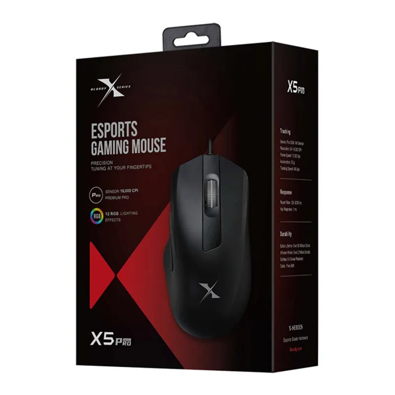 Игровая мышь Bloody X5 Pro, Чёрный