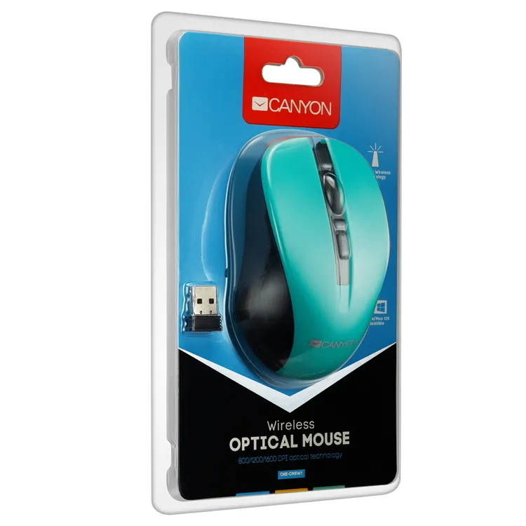 Беcпроводная мышь Canyon MW-1, Зелёный