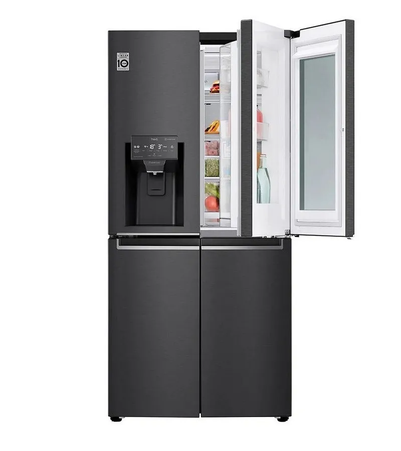 Frigider LG GMX844MC6F, InstaView Door-in-Door™, Negru mat
