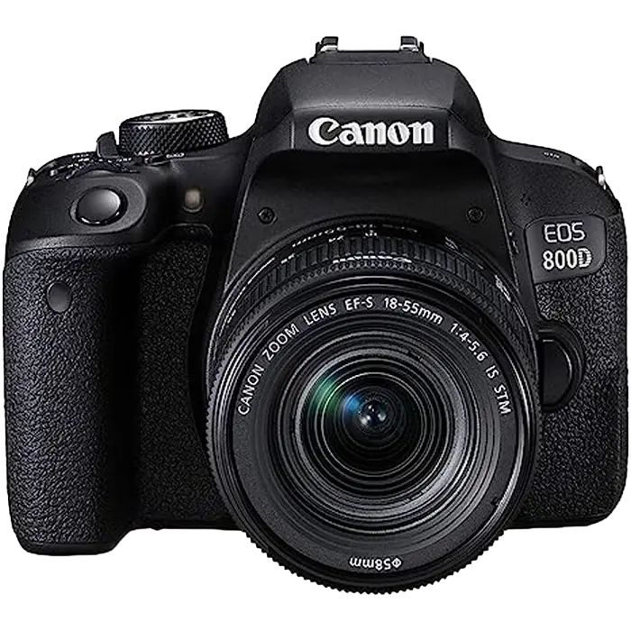 Aparat foto DSLR Canon EOS 800D + 18-55 IS, Negru