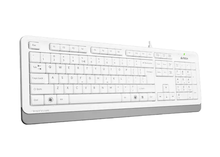 Клавиатура A4Tech FK10, Проводное, Белый/Серый