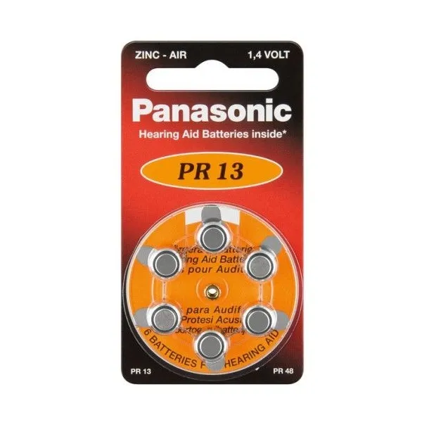 PR13, Blister*6, Panasonic, PR-13/6LB (PR48), 5.4x7.9mm, 300mAh