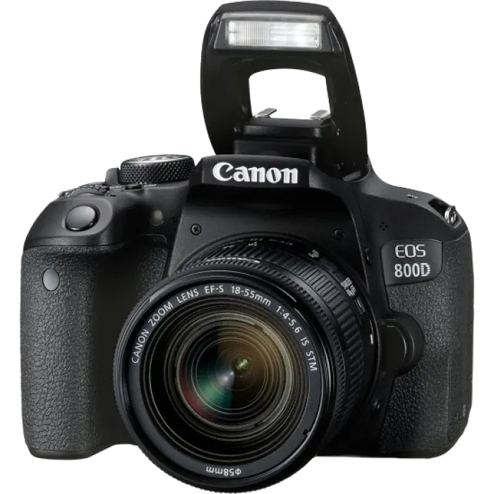 Aparat foto DSLR Canon EOS 800D + 18-55 IS, Negru