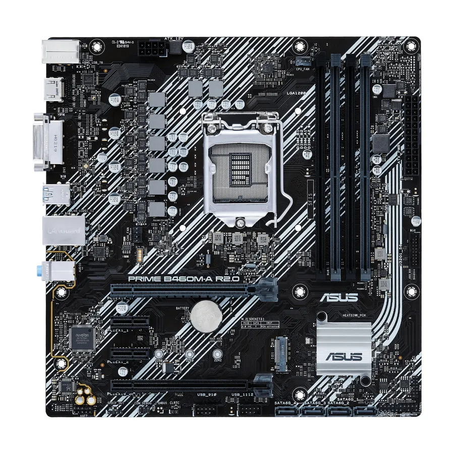 Материнская плата ASUS PRIME B460M-A R2.0, LGA1200, Intel H470, Micro-ATX