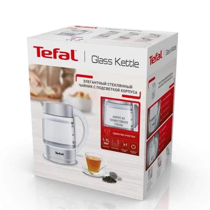 Электрочайник Tefal Glass, Белый