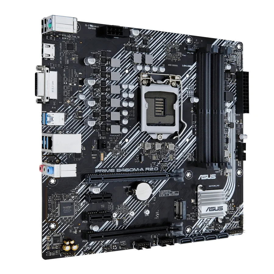 Материнская плата ASUS PRIME B460M-A R2.0, LGA1200, Intel H470, Micro-ATX
